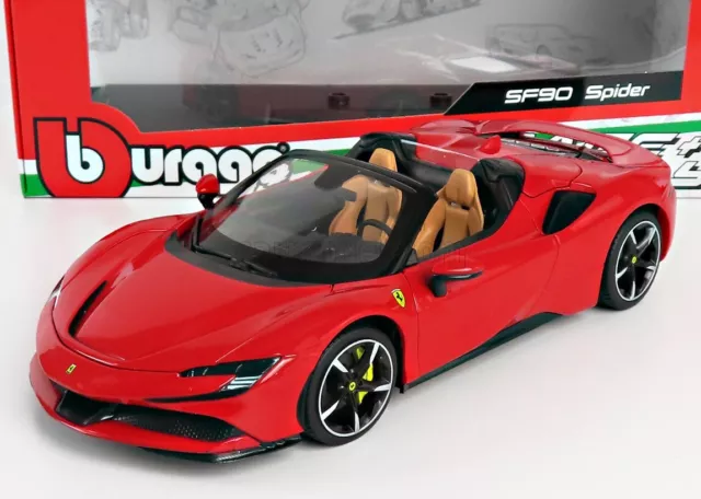 1/18 BURAGO - FERRARI - SF90 STRADALE HYBRID SPIDER 1000hp OPEN 2020 - BU18016CA