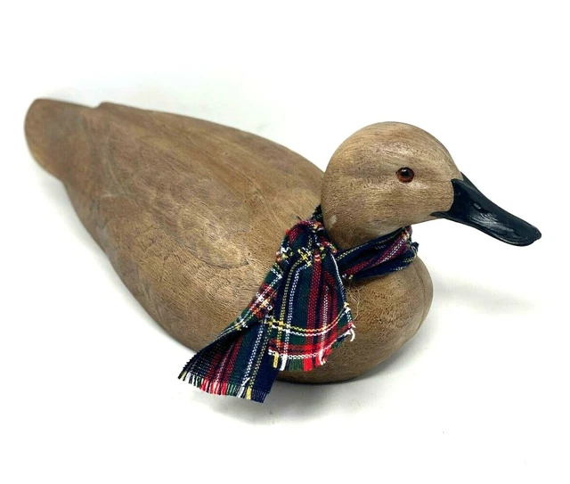 VINTAGE JACK COX Signed Resin 14 Mallard Duck Decoy Glass Eyes Great