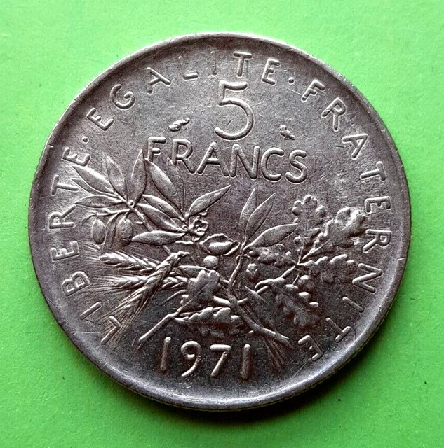 PIECE de 5 FRANCS - ANNEE 1971 - SEMEUSE - NICKEL - TBE
