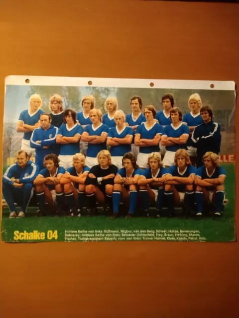 FC Schalke 04, Mannschaftsfoto 1972/73 mit -16- Orig.-Autogr., Kicker👍⚽