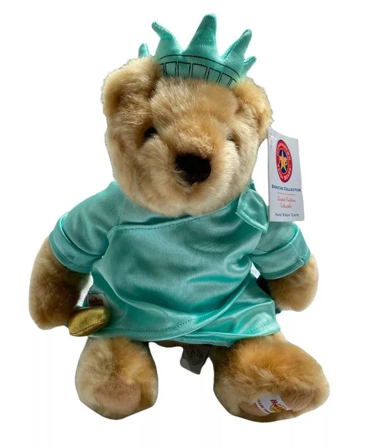 2006 Hard  Rock Cafe Statue Of Liberty Plush Herrington Teddy  Bear 9” With Tags