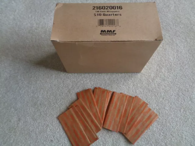 MMF Ind. Pop Open Flat Paper Coin Wrappers (216020016) - 840 Quarter Wrappers