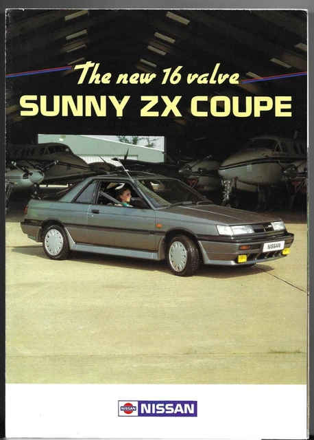 Nissan Sunny ZX 16v Coupe 1987-88 UK Market Foldout Sales Brochure