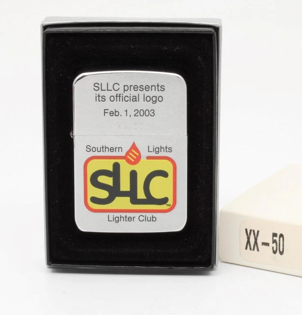 2002 Zippo Lighter 1941 Replica Southern Lights Lighter Club Logo XX/50 MIB b