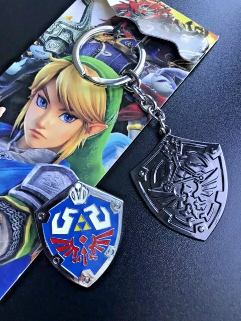 Legend of Zelda Keyring Keychain Gaming Jewellery Brooch Pin Link Shield AUS