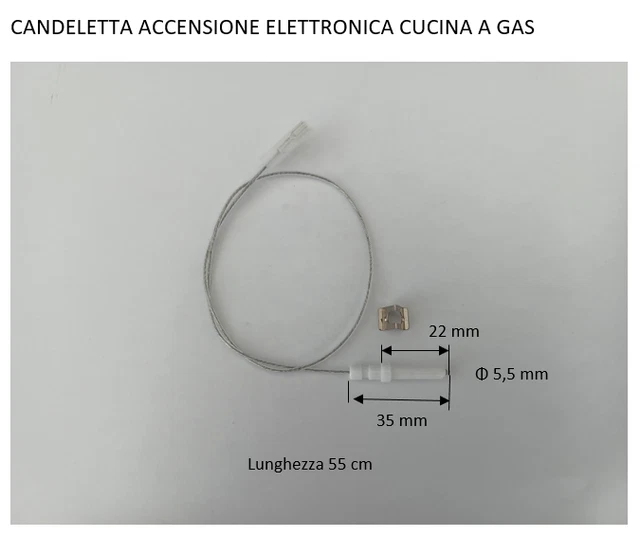 Candeletta elettrodo d'accensione elettronica cucina piano cottura Nardi Candeletta elettrodo d'accensione elettronica cucina piano cottura Nardi