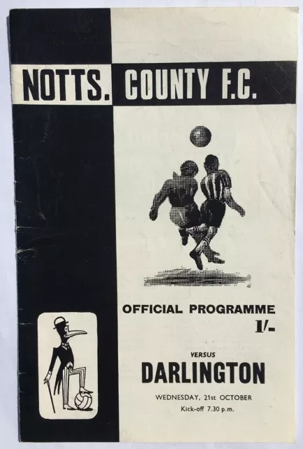 Notts County v Darlington Programme - 21/10/1970 - League Division 4