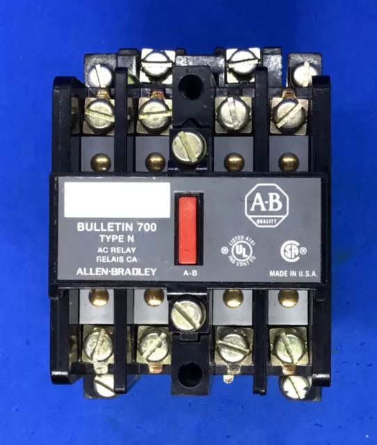 Allen-Bradley Bulletin 700 Type N AC Relay, W/AB 700N400A1 Ser. C