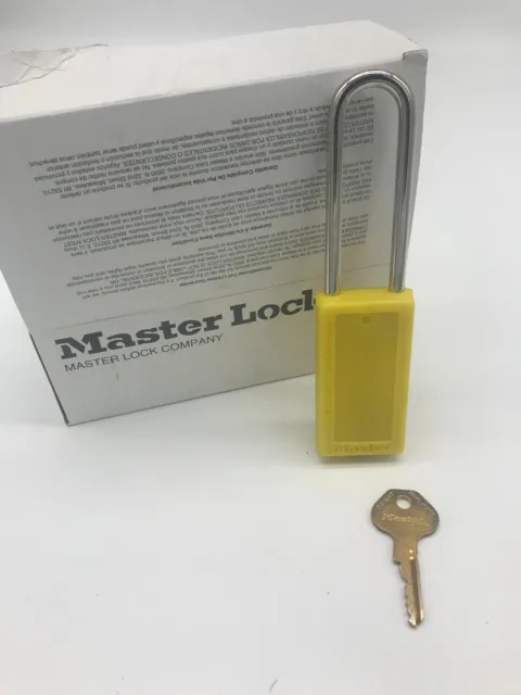 Master Lock Padlock 411 - XENOY Bilingual Yellow