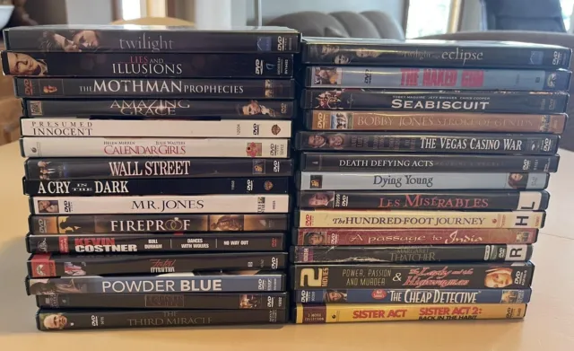 Large Lot Of 30+  DVDs Drama, Action Comedy