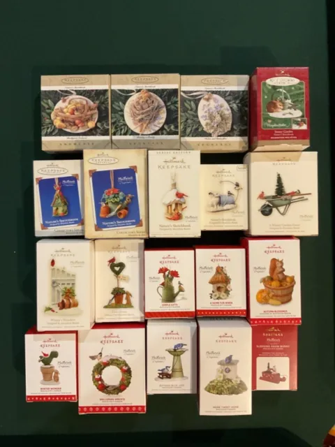 Hallmark NATURE'S SKETCHBOOK Ornaments NIB $10 & Up - You Pick