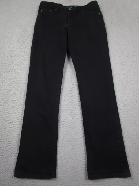 Lauren Ralph Lauren Jeans Womens 6 Black Modern Straight Curby Denim Pocketes