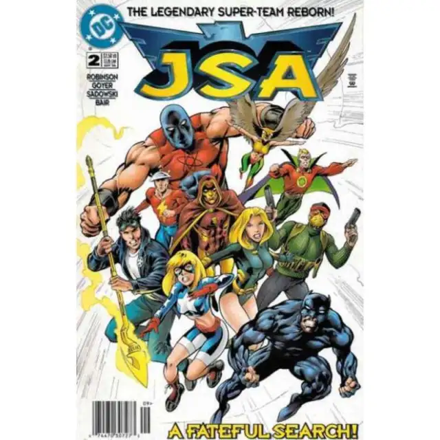 JSA #2 Newsstand in Very Fine + condition. DC comics [q'