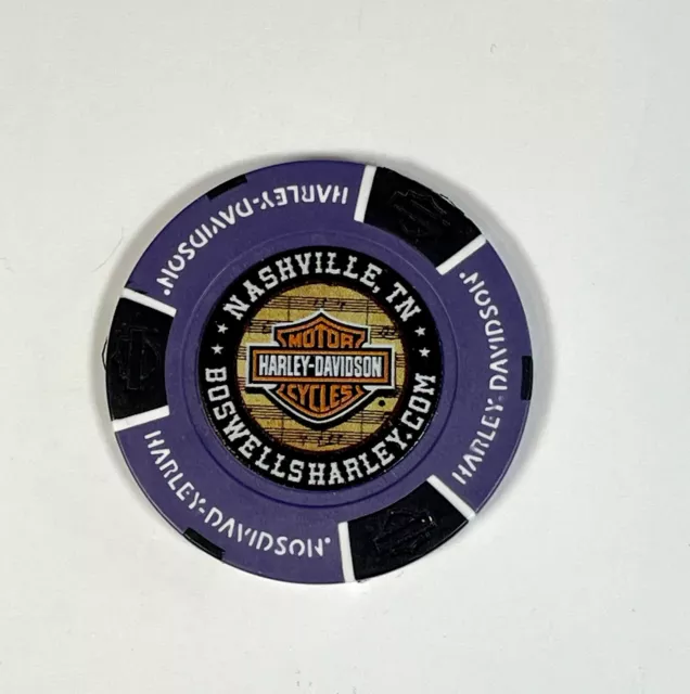 ⭐Harley Davidson Boswell's Honky Tonk Dealership Poker Chip " Nashville " Tn