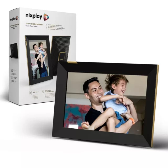 Nixplay 10.1 smart photo frame ~ black ~ HD Touch Screen Wi-Fi ~ NIB