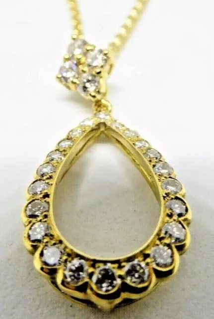 Joli lot diamant 18 ct pendentif et chaîne en or jaune