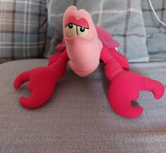 DISNEY STORE Sebastian The Little Mermaid Plush Crab Lobster soft