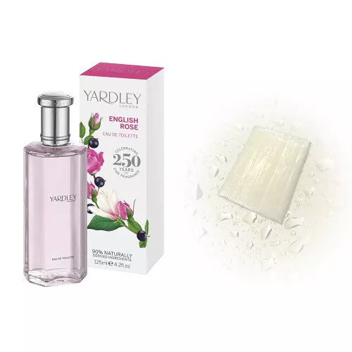 Yardley London Eau de Toilette English Rose 125ml und Gratis Milchseife 25g