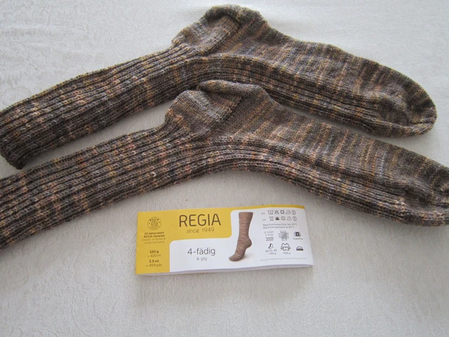 Handgestrickte Herren/Damen Socken Gr 38/40 -  4 fach  Regia Wolle