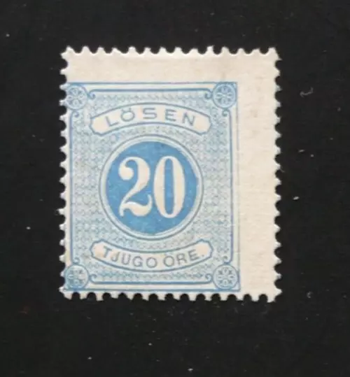 TIMBRE DE SUEDE : 1874 YVERT TIMBRE-TAXE N° 6B Dentelé 14 NEUF SANS GOMME