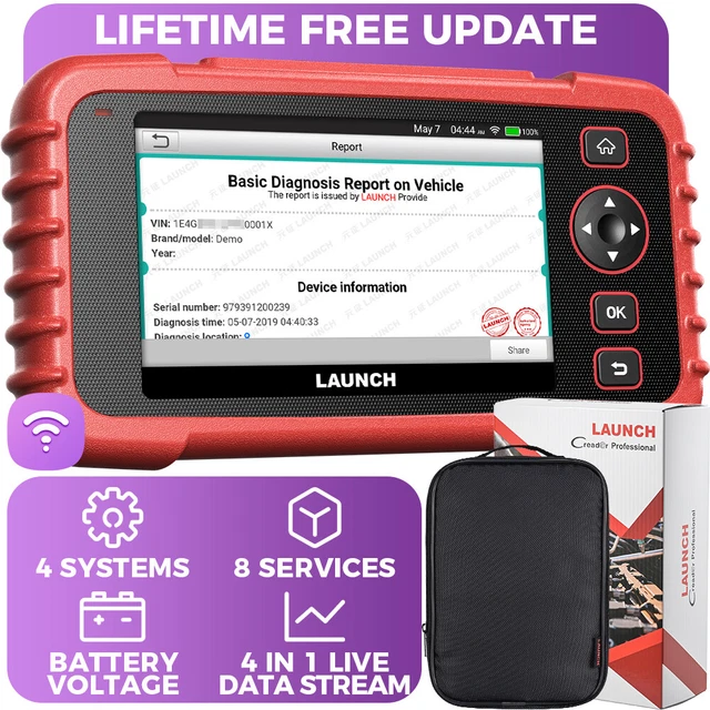 Launch CRP129X PROFI KFZ Diagnosegerät OBD2 4 Systeme mit 8 Funktionen TPMS EPB