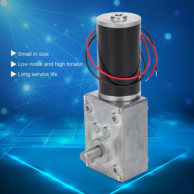 Gear Motor Worm Gear Speed Reducer Permanent Magnet Brush DC Motor 31mm 6RPM