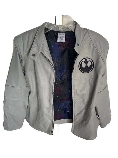 Boys Disney Star Wars Jacket Size 7/8 Grey Rebel Alliance