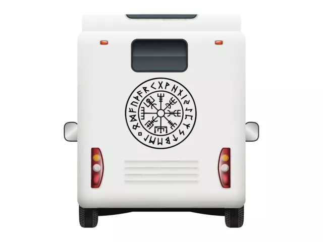 Camper Van Sticker Viking Compass Rune Motorhome Caravan Camping Vinyl Decal Car