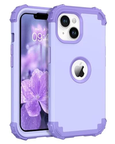 iPhone 15 Plus Case Full Body Rugged Shockproof Rubber Bumper Protective Cover