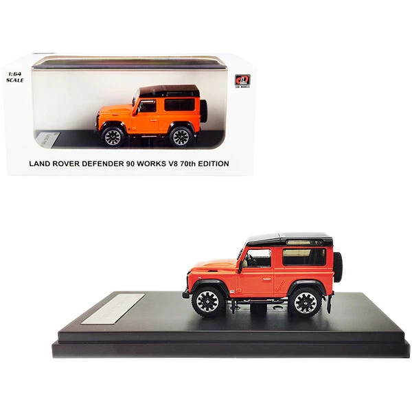 Land Rover Defender 90 Works V8 Bright Orange with Black Top "70th Edition" 1...