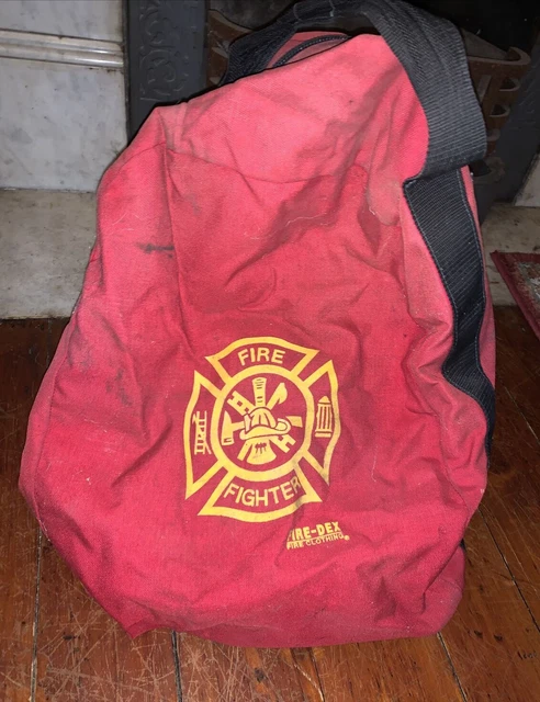 Vintage Fire Fighter Fire Dex Turn Out Step In Gear Bag