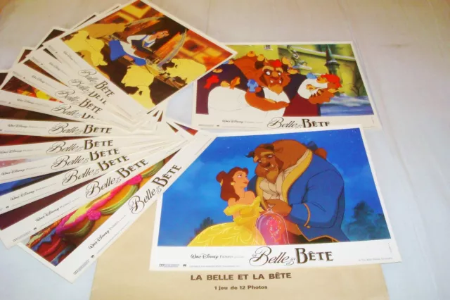 LA BELLE ET LA BETE ! w disney jeu 12 photos cinema lobby cards animation