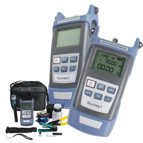 Fiber Optic FTTH Tool Kit With FC-6S Fiber Cleaver  Optical Power Meter 5km USA