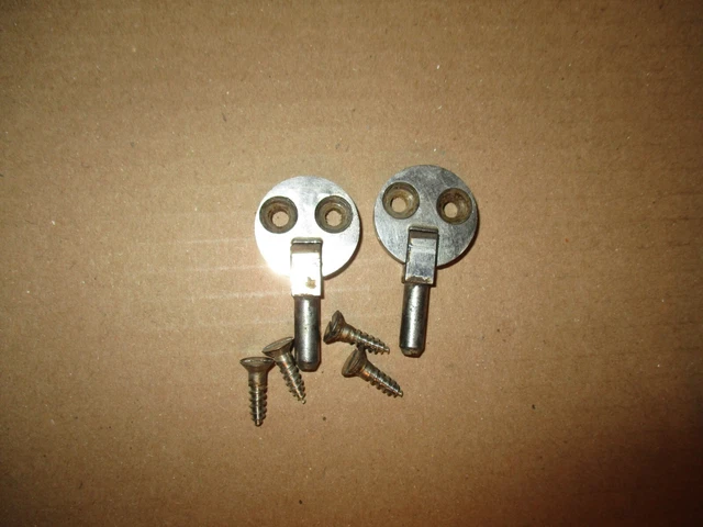 Bisagras de gabinete vintage para máquina de coser Singer 2 orificios, tornillos
