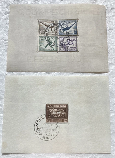 Germany Third Reich Stamps Block 4X  5  FDC BERLIN Olympic SC Cancellation
