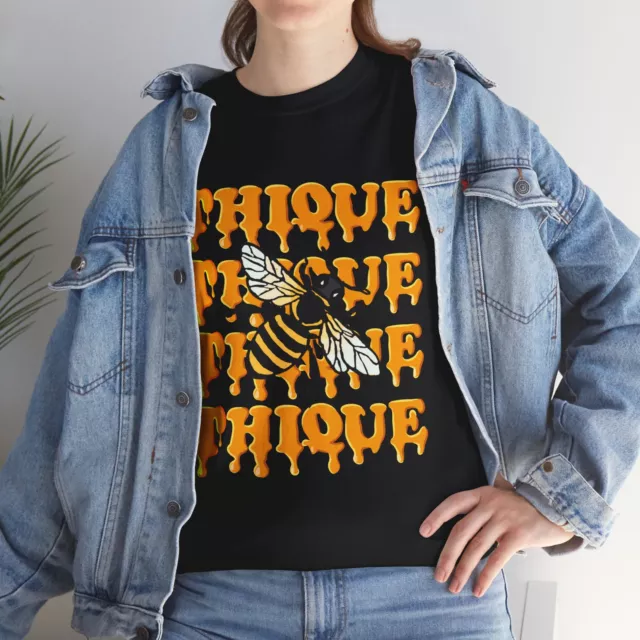 THIQUE Honey Bee Tee Shirt | Beehive Honeycomb Tshirt