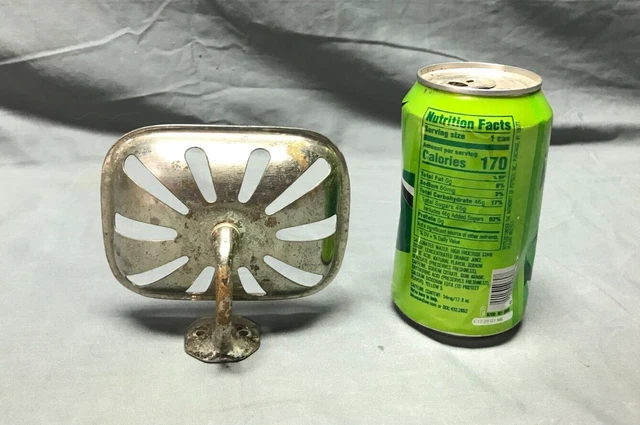 Antique Vintage Chrome Brass Wall Mount Sponge Soap Dish Holder Old 1134-23B 3