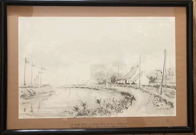 Lithographie Signée Steinlen "Croquis Poilus 14-18" - Tirée à 100 Ex - Format 56x38 Cm