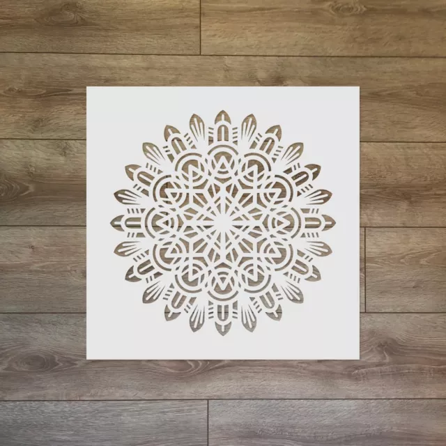 Mandala Motive - Sacred Geometry Reusable Plastic Stencil