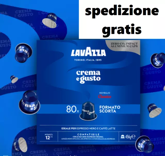 240 Capsule Lavazza Compatibili Nespresso Alluminio Crema e Gusto!