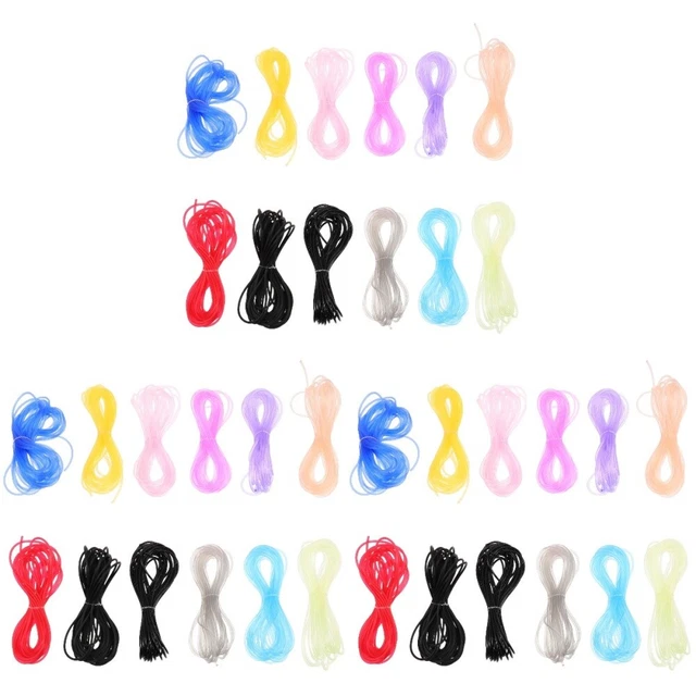 36 Rollos Niños Fabricación de Pulsera Collar de Silicona Cordón Pulsera Hilo