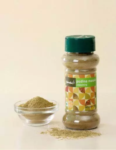 Fabindia Lotto Di 3 Pudina (Nuovi) Masala Stagionatura Pacchi 270 Grammi Indiano