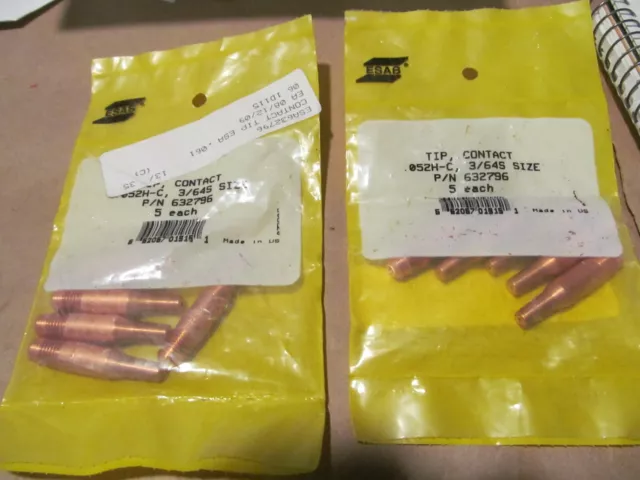 10-Esab Tip Contacts 052H-C 3/64 S Pin 672796 B-34