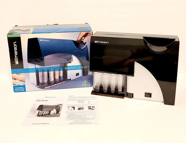 Emerson 4-Barrel Automatic Coin Sorter with Box & Instruction Manual - TESTED