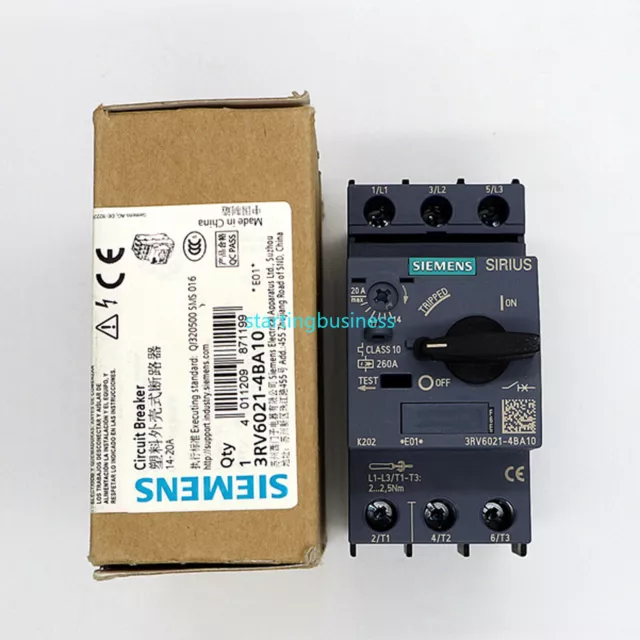 1PC NEW IN BOX FOR SIEMENS Circuit Breaker 3RV6021-4BA10 14-20A