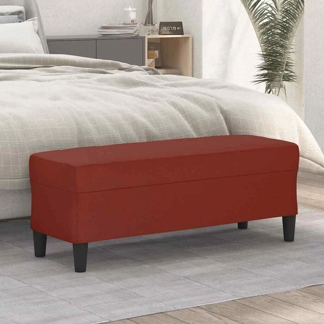 Vidaxl Panca Rosso Vino 100x35x41 cm in Similpelle