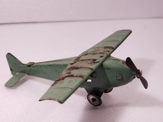 Avion Jouet Ancien En Tôle - Vintage - Occasion - Décoration Ou Collection