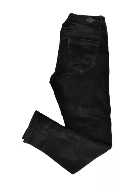 Lee Cooper Jeans Women's Size 10 29W 27L Black Corduroy Velvet Tapered