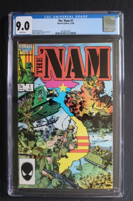 The NAM #1 Classic MIKE GOLDEN Marvel 1986 1st 23rd Infantry VIETNAM WAR CGC 9.0