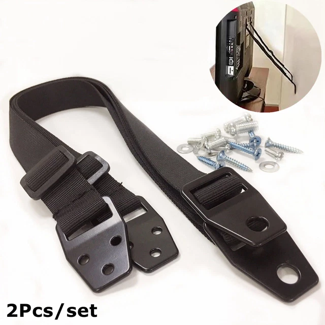 2Pcs Heavy Duty Metal Baby Safety DD Furniture Home Appliance Anti-Tip TV Straps